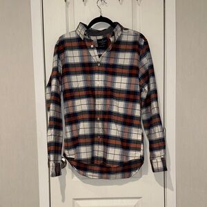 American Eagle Outfitters Blue and Orange Dress Shirt